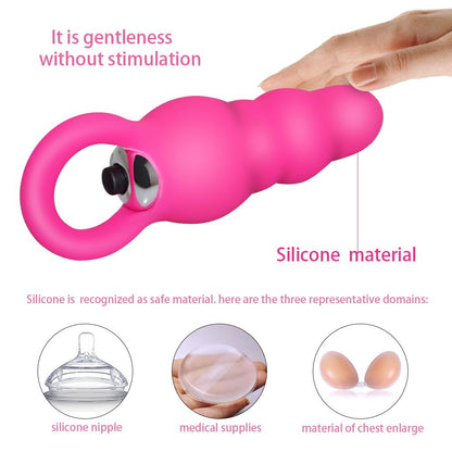 Silicone Anal Bead Vibrator for Men