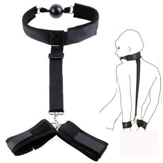 Women's BDSM Bondage Set with Handcuffs and Erotic Lingerie for Sex Games