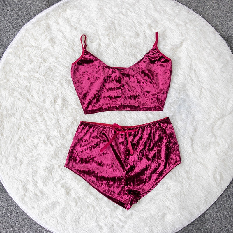 Velvet Sleepwear Set for Women