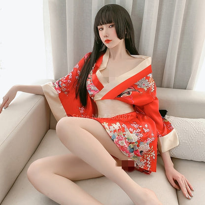 Floral Japanese Kimono Sleepwear for Women