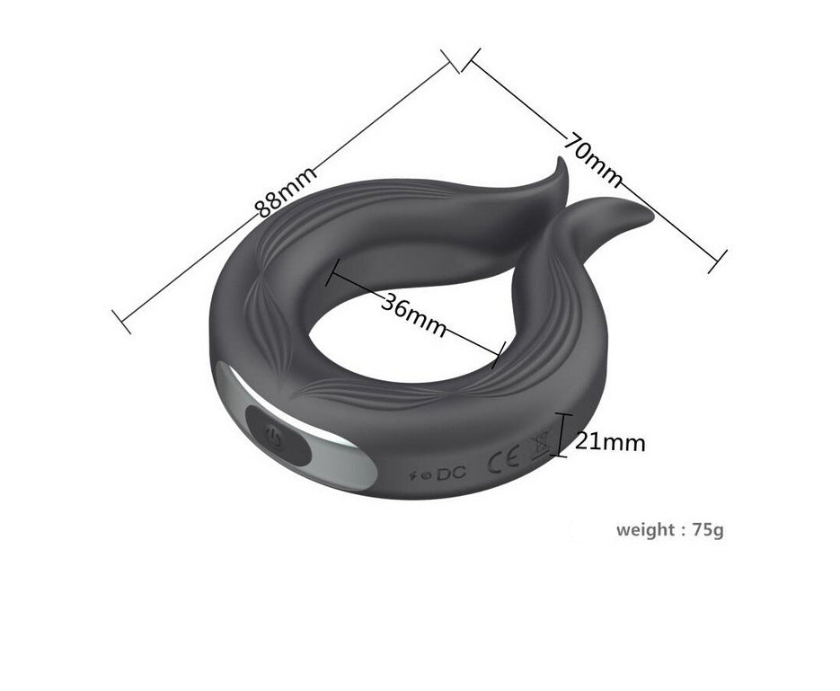 Rechargeable Vibrating Sperm Ring for Men