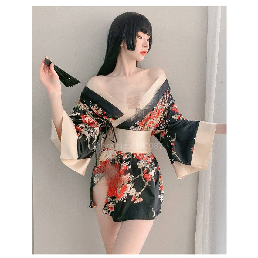 Floral Japanese Kimono Sleepwear for Women