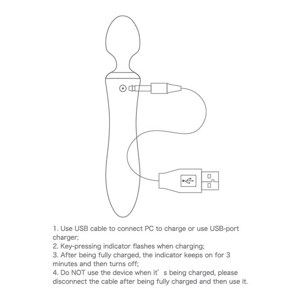 LETEN Dual Vibrator Wand for Powerful Stimulation