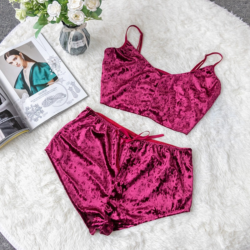 Velvet Sleepwear Set for Women