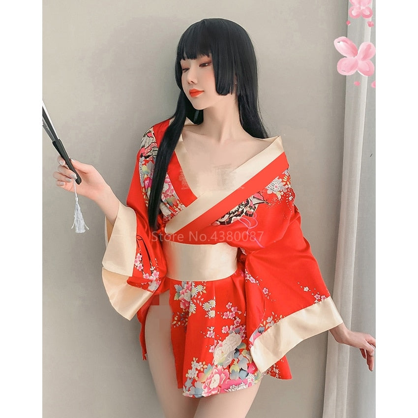 Floral Japanese Kimono Sleepwear for Women