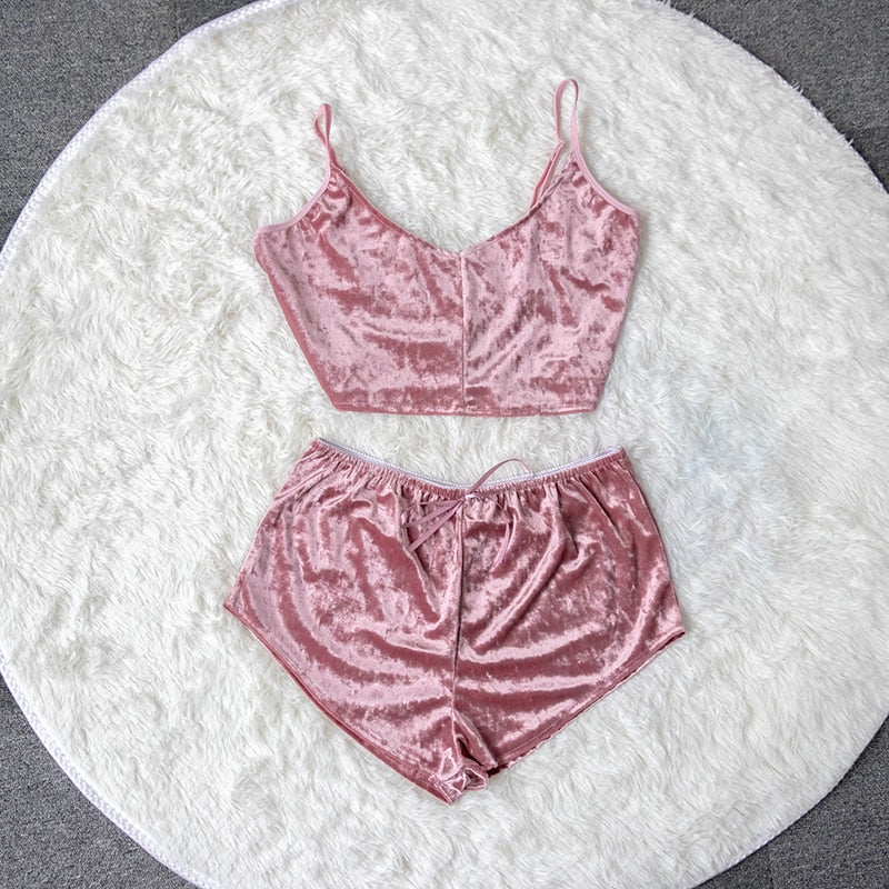 Velvet Sleepwear Set for Women