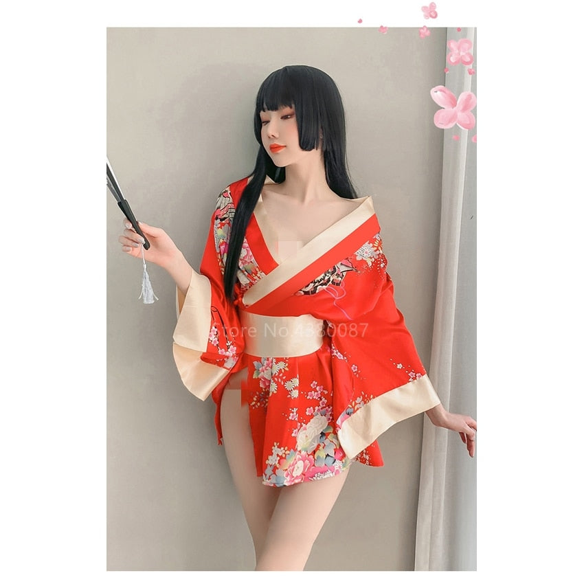 Floral Japanese Kimono Sleepwear for Women