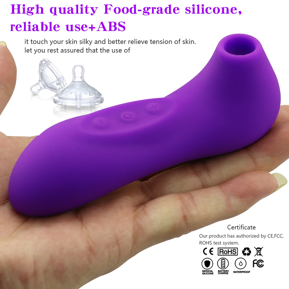 Clit Sucker Vibrator - Tongue, Nipple Sucking, Blowjob, Clitoris Stimulator, Erotic Sex Toys for Women's Masturbation