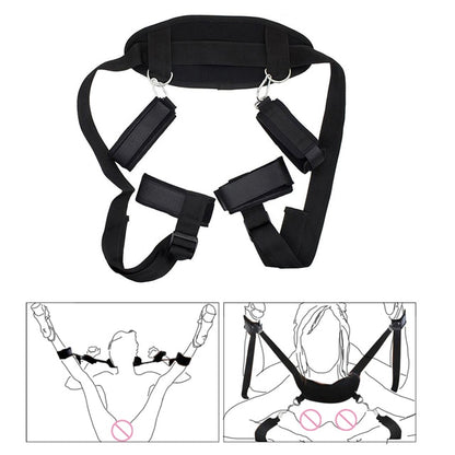 Bed Bondage Cuffs Set for Erotic Play