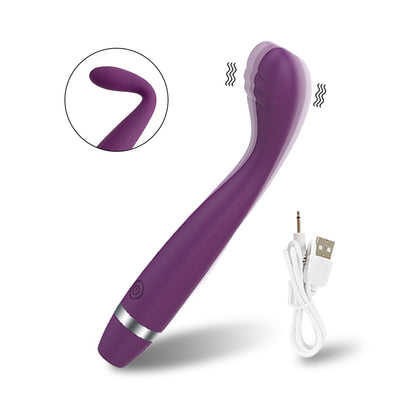 Finger-Shaped G-Spot Vibrator with Clitoris Stimulator