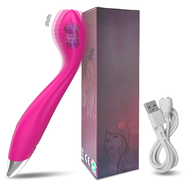 Finger-Shaped G-Spot Vibrator with Clitoris Stimulator