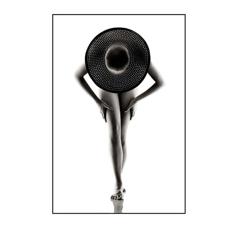Black & White Sexy Women Figure Canvas Art