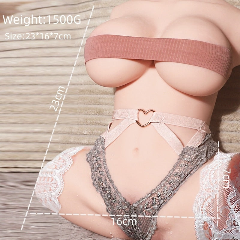 Realistic Silicone Love Doll with Vagina, Big Ass, and Breasts