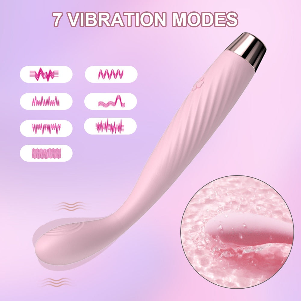 Finger-Shaped G-Spot Vibrator with Clitoris Stimulator