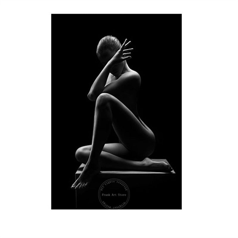 Black & White Sexy Women Figure Canvas Art