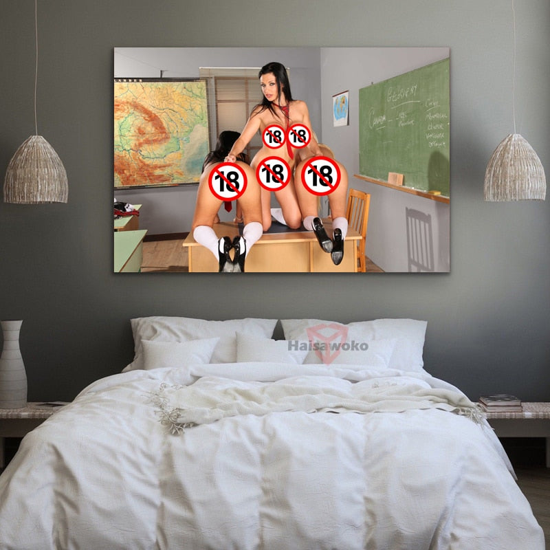 Sexy Nude Women Schoolgirl Aletta Ocean Canvas Printings Art Poster Home Decor Bedroom