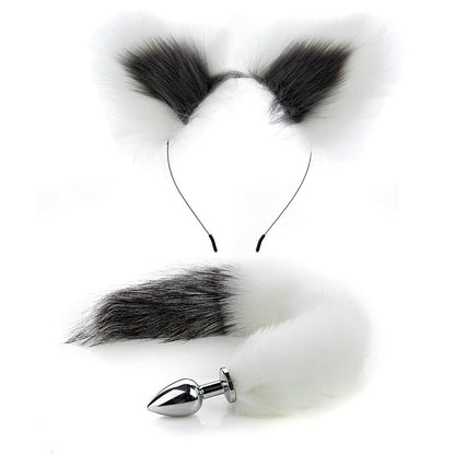 Erotic Fox Tail Anal Plug Set