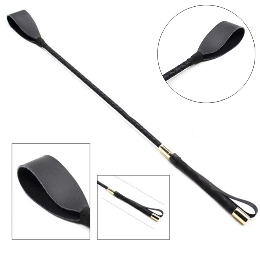 Slim Leather Riding Crop for BDSM Play