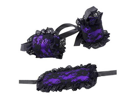 Lace Blindfold and Handcuffs Costume Set