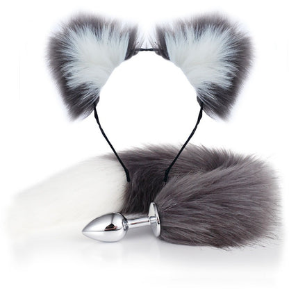 Erotic Fox Tail Anal Plug Set