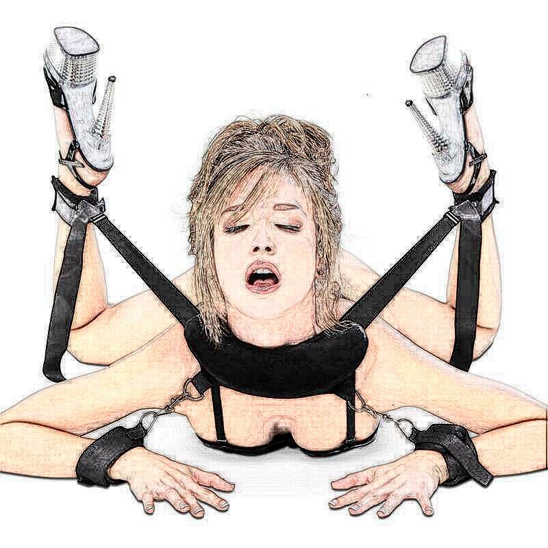 Babydoll Lingerie with Handcuffs and Neck Pillow