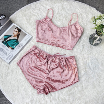 Velvet Sleepwear Set for Women