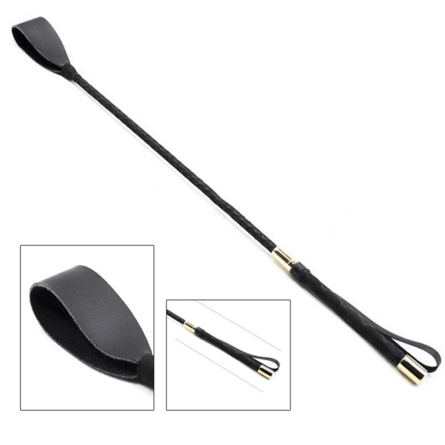 Slim Leather Riding Crop for BDSM Play