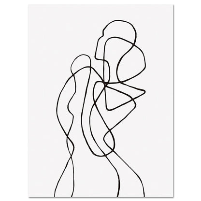 Minimalist Sexy Woman Body Line Canvas Wall Art