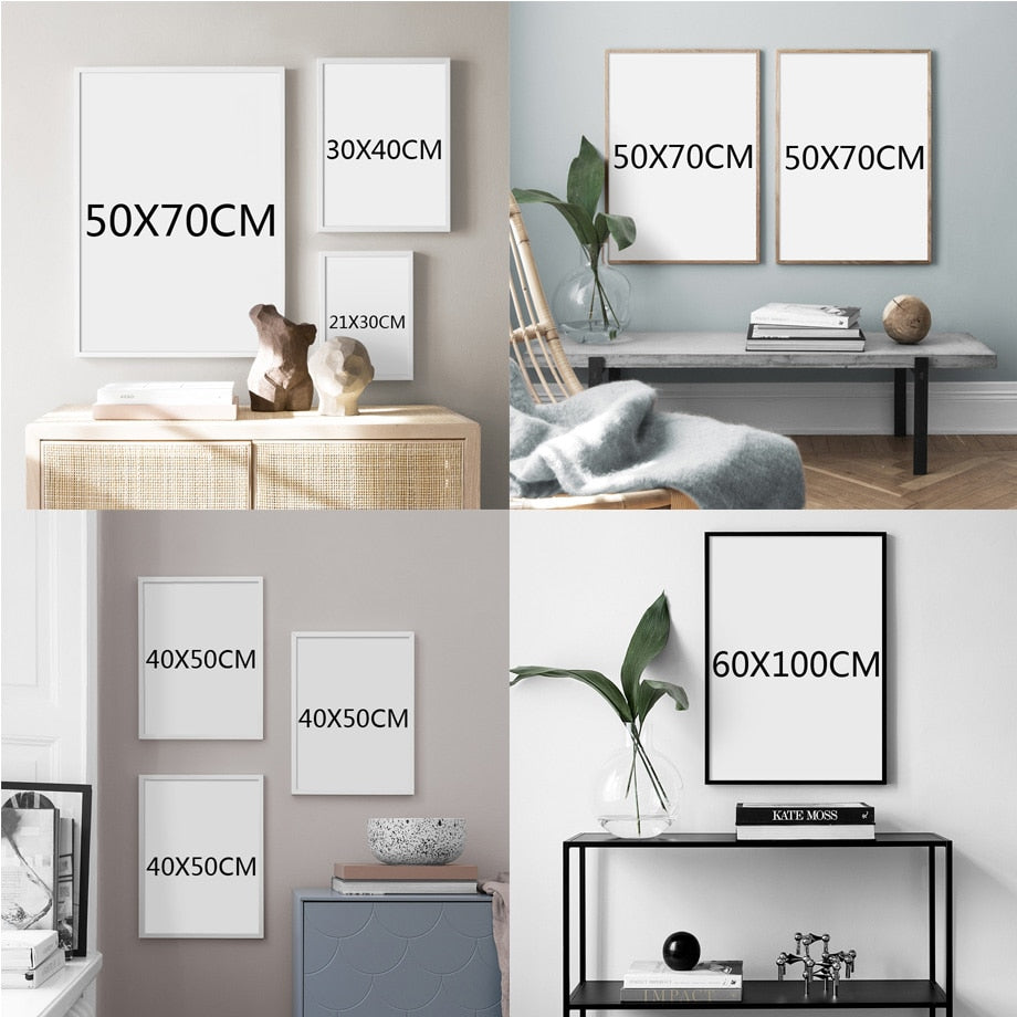 Abstract Line Body Art Canvas Painting