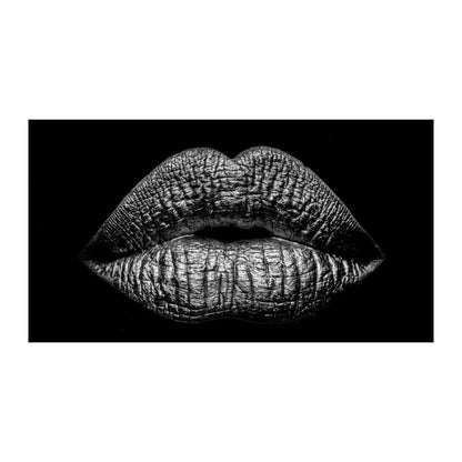 Golden Lips Canvas Painting for Home Decor