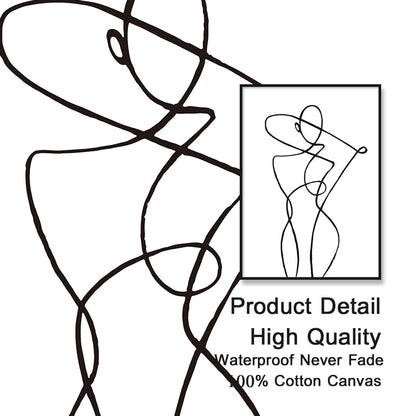 Minimalist Sexy Woman Body Line Canvas Wall Art