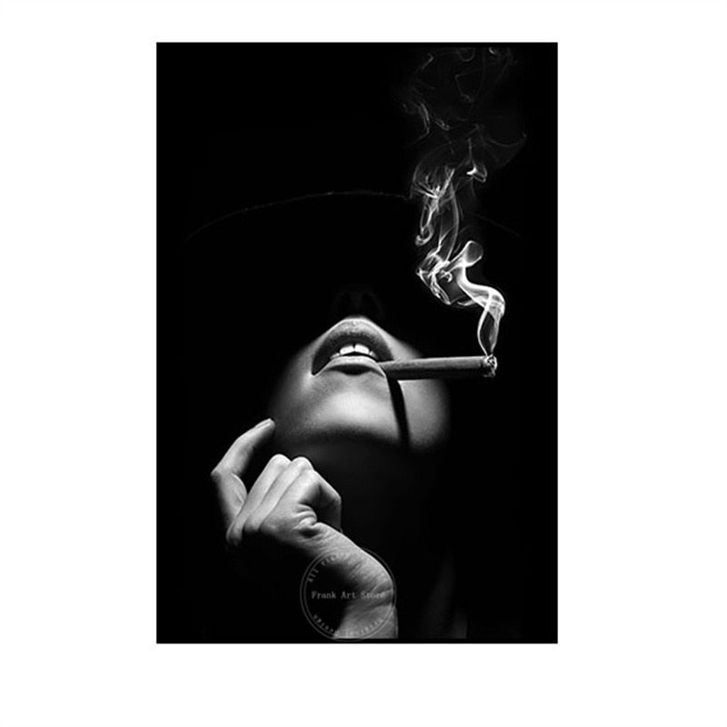Black & White Sexy Women Figure Canvas Art