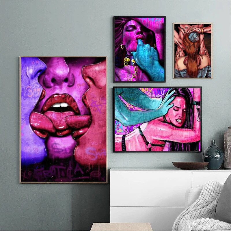 Graffiti Art Sexy Butt Canvas Poster