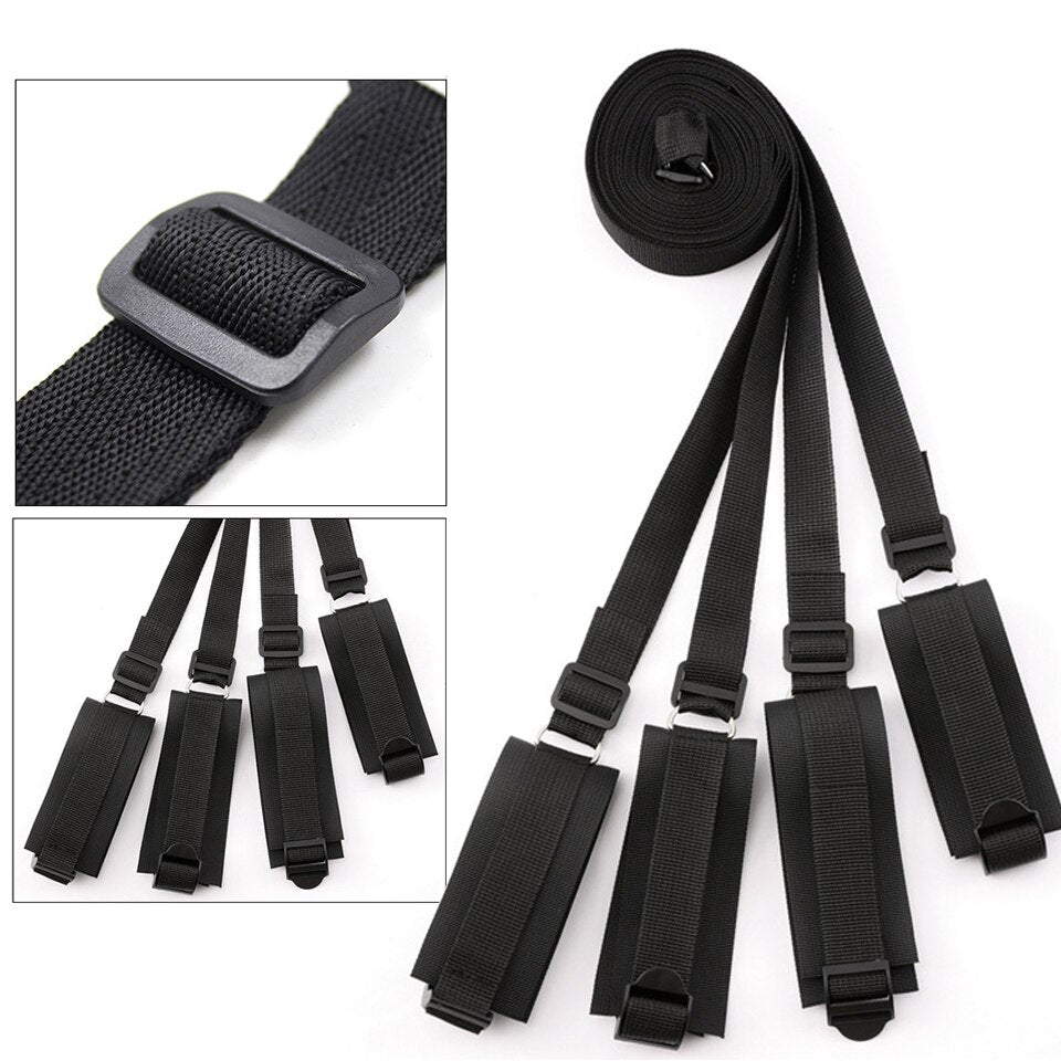 Bed Bondage Cuffs Set for Erotic Play
