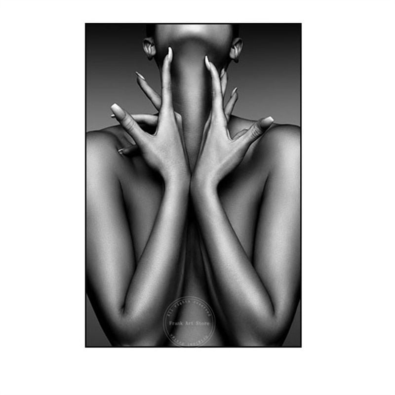Black & White Sexy Women Figure Canvas Art