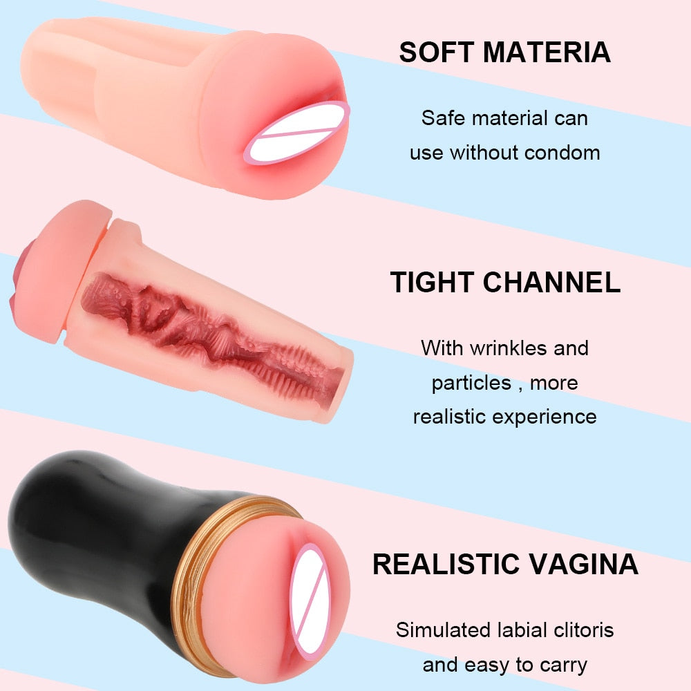 Realistic Soft Silicone Male Masturbator