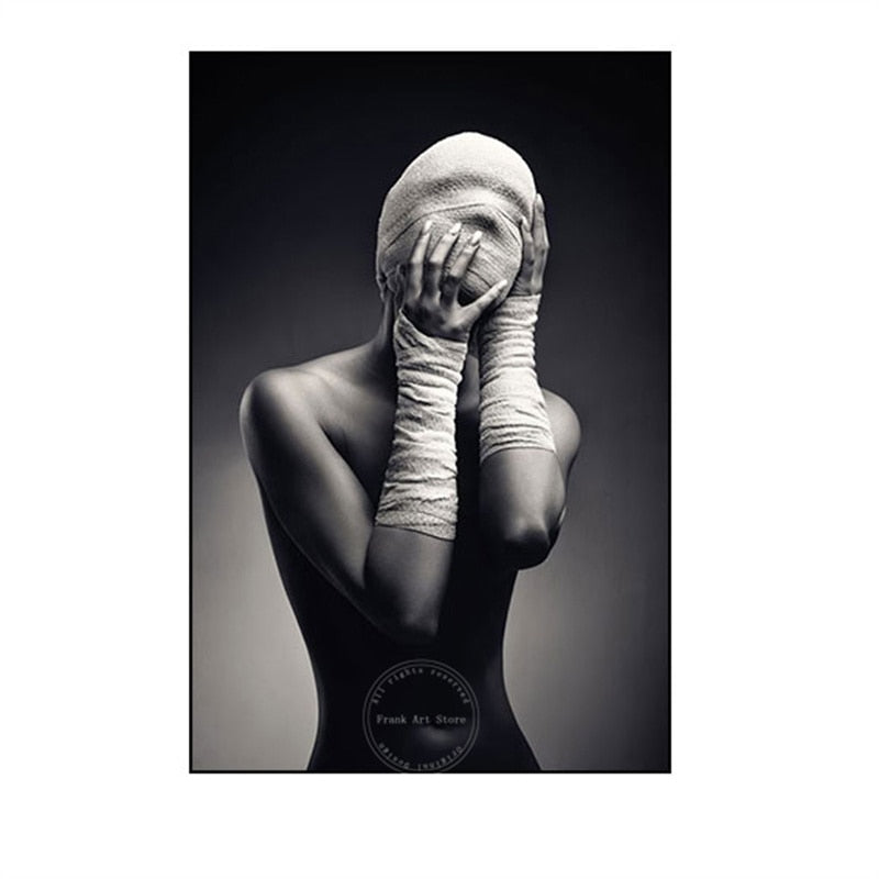 Black & White Sexy Women Figure Canvas Art