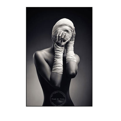 Black & White Sexy Women Figure Canvas Art