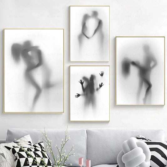 Sexy Romantic Couples Canvas Wall Art