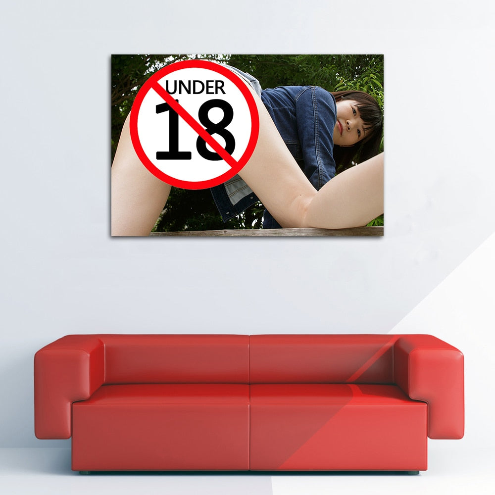 Sexy Asian Model Canvas Print for Home Decor