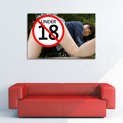 Sexy Asian Model Canvas Print for Home Decor