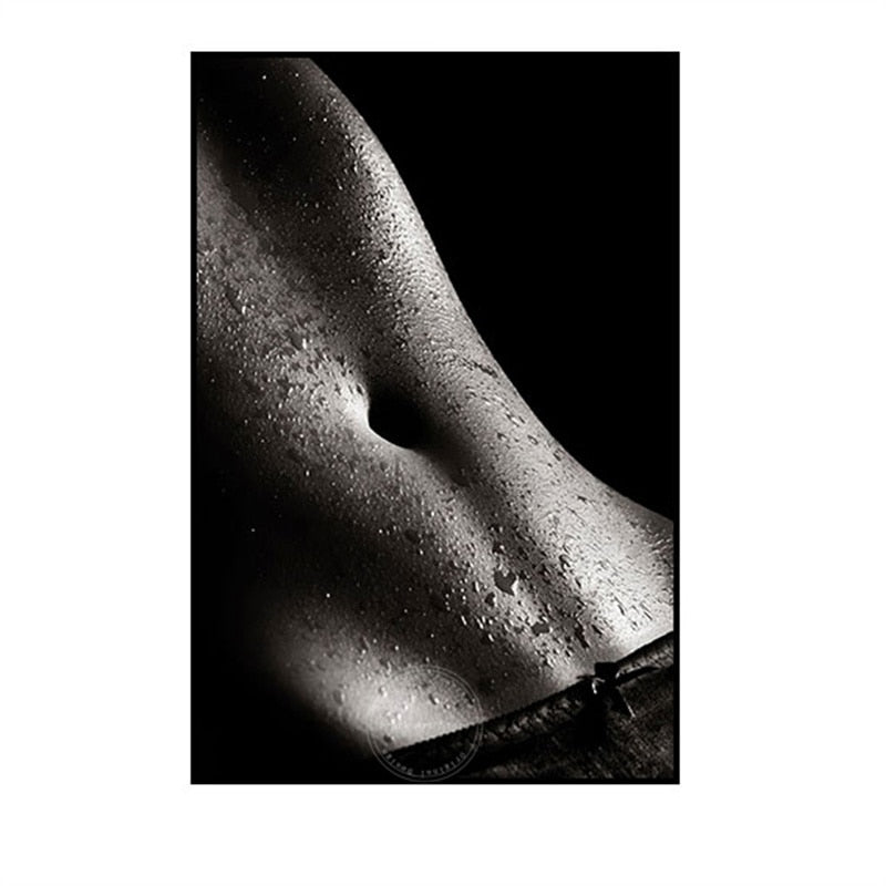 Black & White Sexy Women Figure Canvas Art