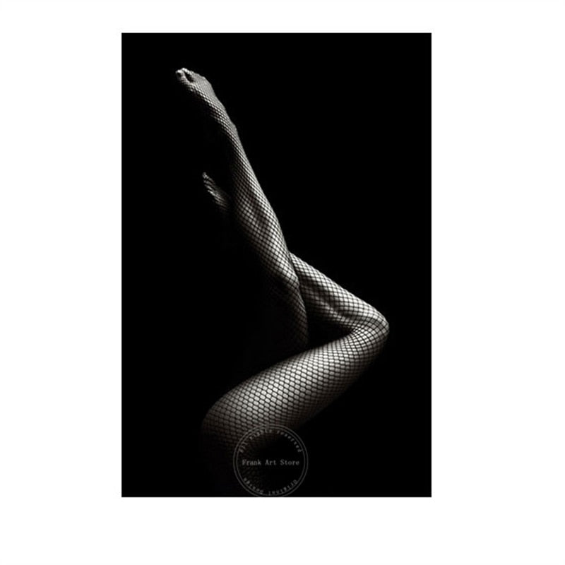 Black & White Sexy Women Figure Canvas Art