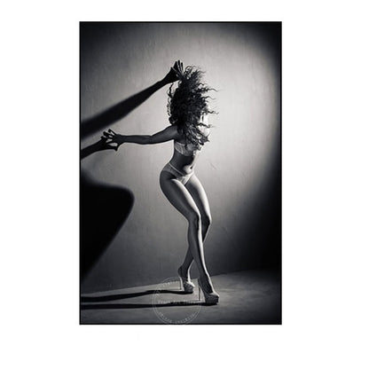 Black & White Sexy Women Figure Canvas Art