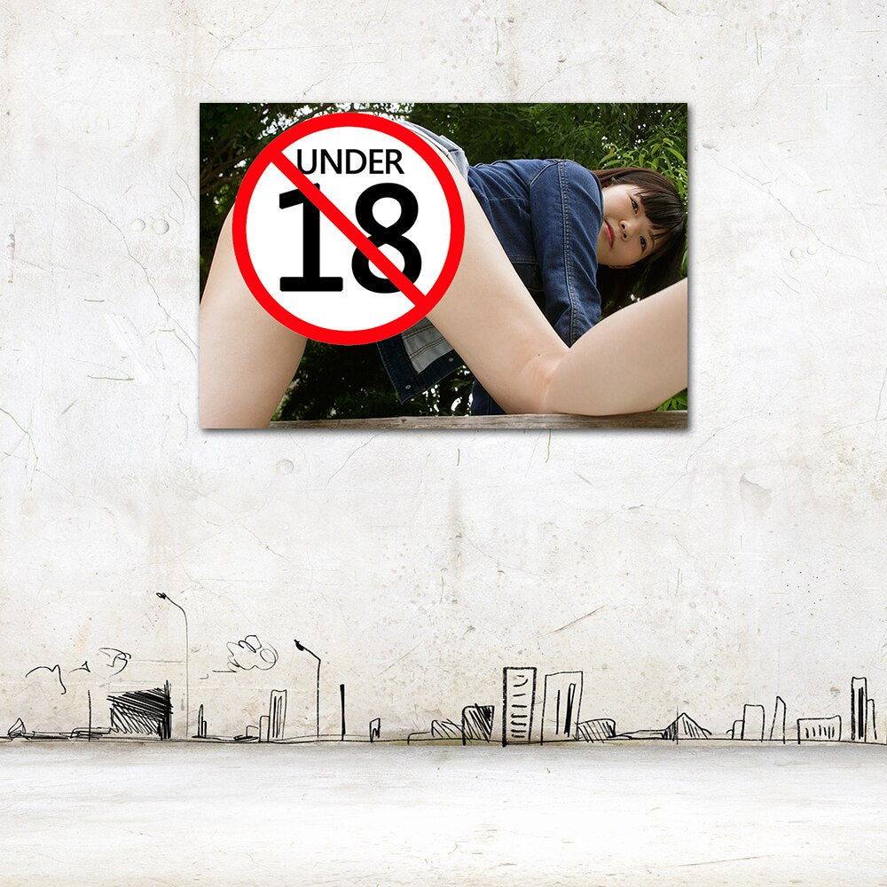 Sexy Asian Model Canvas Print for Home Decor