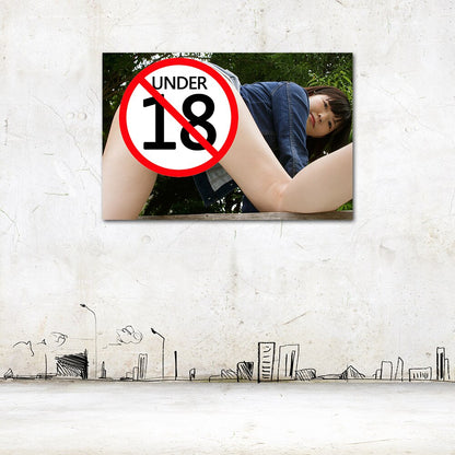 Sexy Asian Model Canvas Print for Home Decor