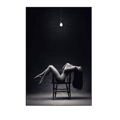 Black & White Sexy Women Figure Canvas Art