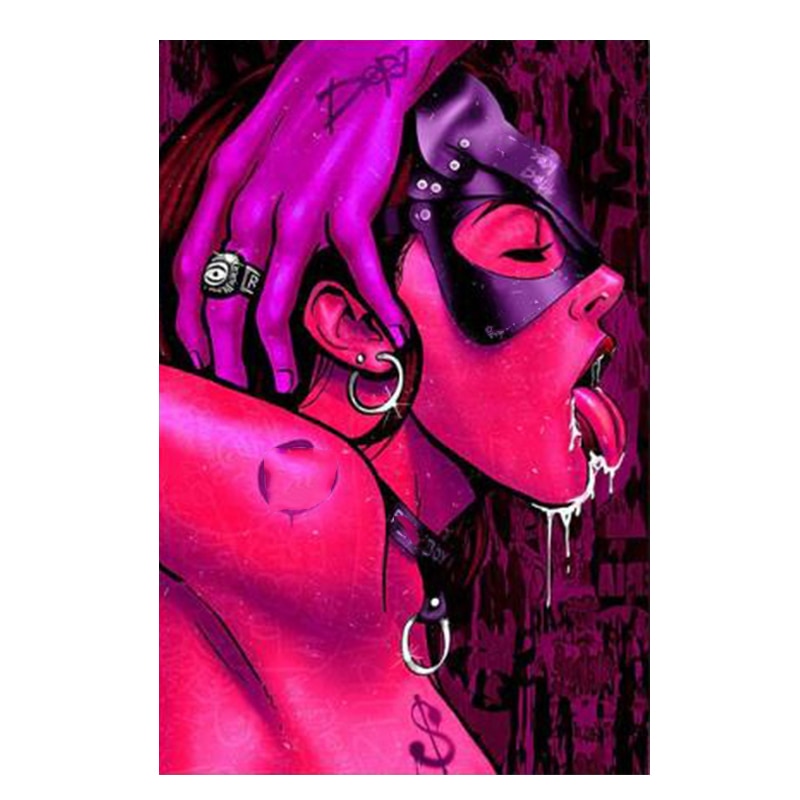 Modern Sexy Kiss Canvas Prints for Home Decor