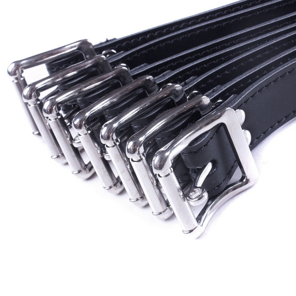 7-Piece Leather Bondage Set for Couples