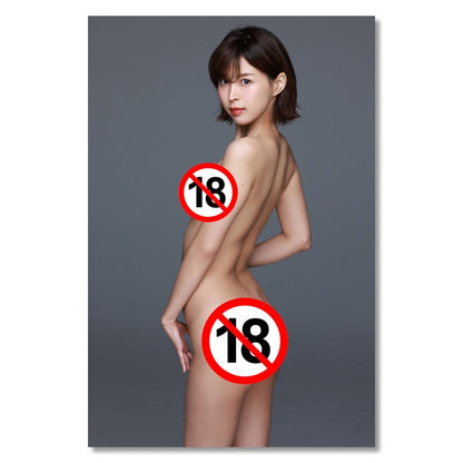 Asian Sexy Japanese Star Model Nude Canvas Posters and Prints For Home Living Room Decor
